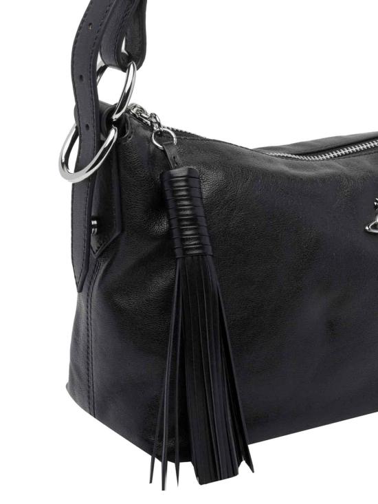 26FW 비비안웨스트우드 레더 호보 숄더백 46020017WL00BXN401 BLACK - VIVIENNE WESTWOOD
