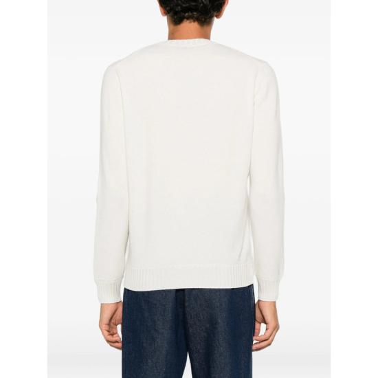 26FW 마가찌노 리캄비 스웨터 80 GIROCOLLO 21588 WHITE - MAGAZZINO RICAMBI