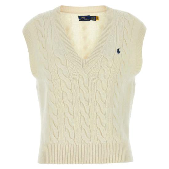 26FW 랄프 로렌 민소매 티셔츠 211949994002 CREAM WHITE