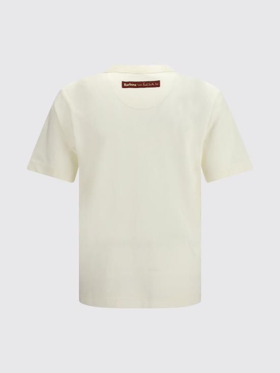 26FW 바버 반팔 티셔츠 MTS1697 WH32 White - BARBOUR