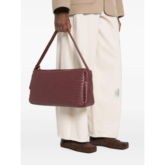 26FW 엘렘 숄더백 TROUSSE LARGE WOVEN BURGU BURGUNDY - ELLEME