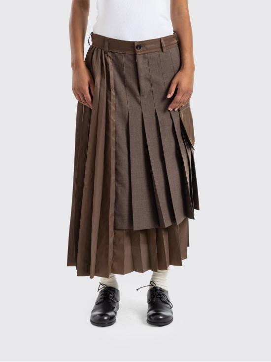 26FW 사카이 스커트 2608569 601 Brown