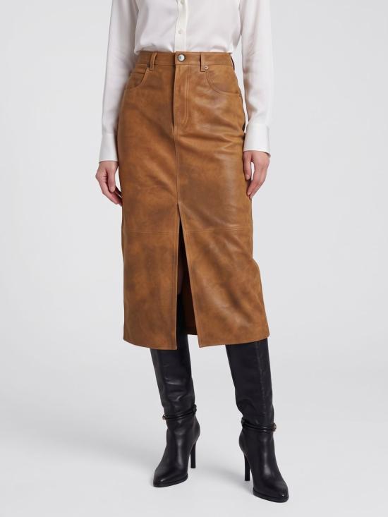 26FW 이자벨마랑에뚜왈 스커트 JU0524FAD3B01E 50BW Brown