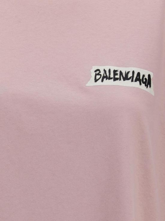 26FW 발렌시아가 반팔 티셔츠 A00497TTVL6 5663 Pink - BALENCIAGA