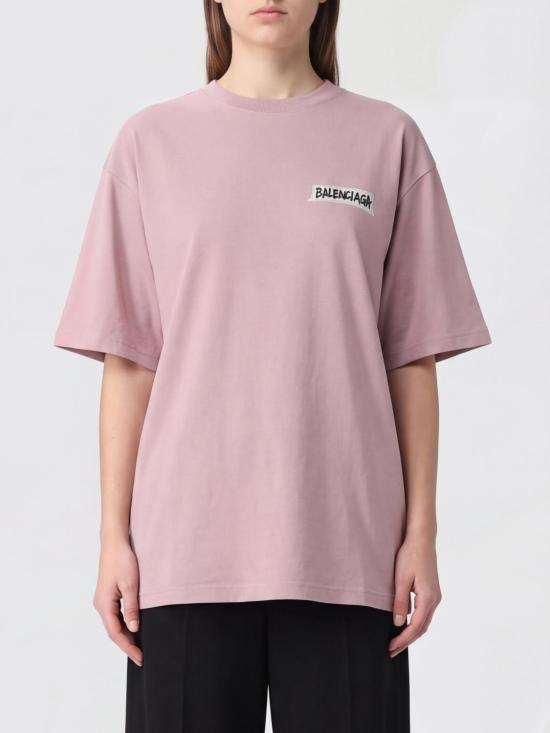 26FW 발렌시아가 반팔 티셔츠 A00497TTVL6 5663 Pink