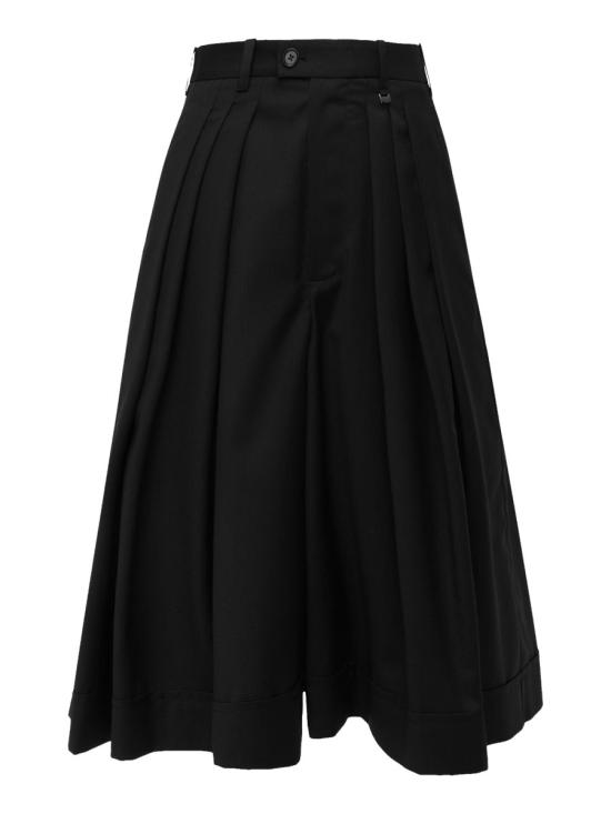 25FW 비비안웨스트우드 로고 자수 코튼 미디 스커트 3F01000C W01A2N401 BLACK