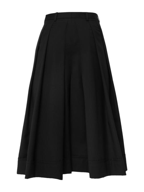 25FW 비비안웨스트우드 로고 자수 코튼 미디 스커트 3F01000C W01A2N401 BLACK - VIVIENNE WESTWOOD