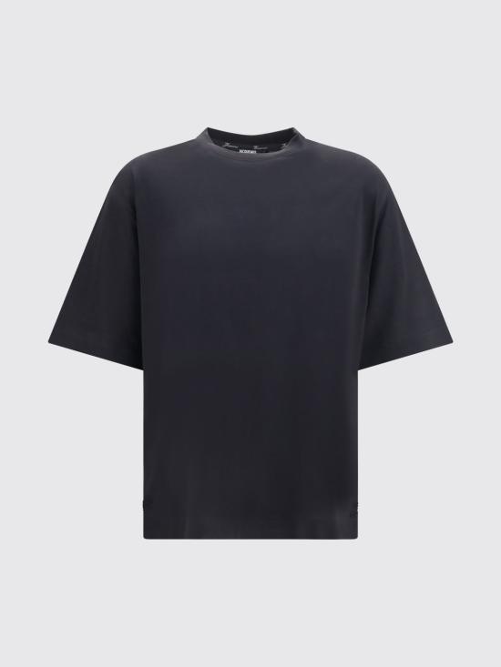 26FW 자크뮈스 롱 카레 반팔 티셔츠 TSM00578AJ00254 990 Black - JACQUEMUS