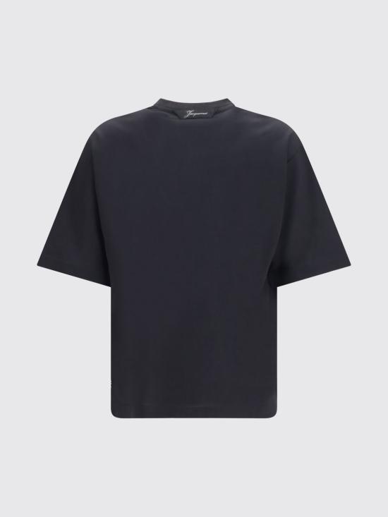 26FW 자크뮈스 롱 카레 반팔 티셔츠 TSM00578AJ00254 990 Black - JACQUEMUS