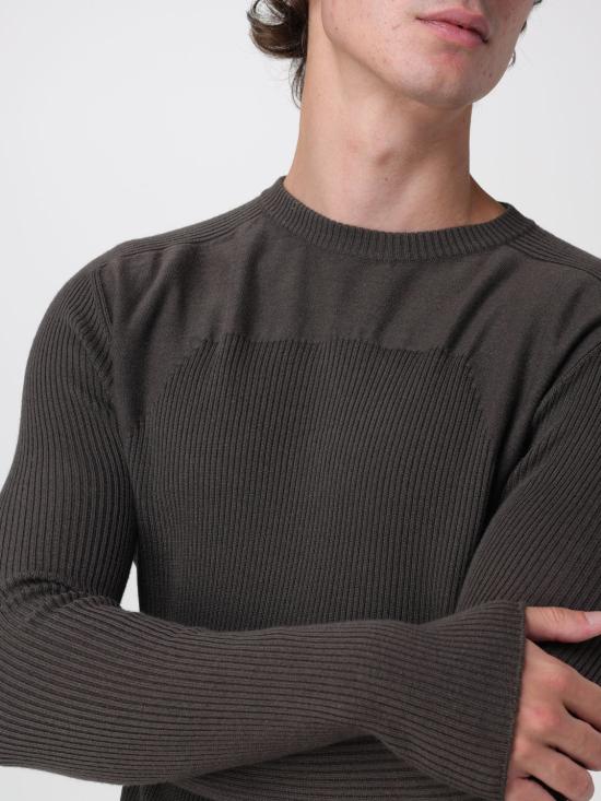 26FW 릭 오웬스 리브드 지오 스웨터 RU02F4639RIBM 78 Grey - RICK OWENS