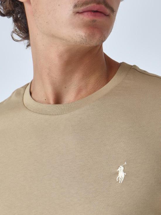 26FW 폴로 랄프로렌 포니로고 자수 반팔 티셔츠 710671438 329 Biscuit - POLO RALPH LAUREN