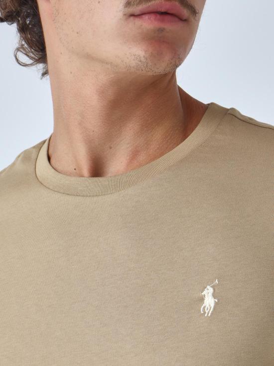 26FW 폴로 랄프로렌 포니로고 자수 반팔 티셔츠 710671438 329 Biscuit - POLO RALPH LAUREN
