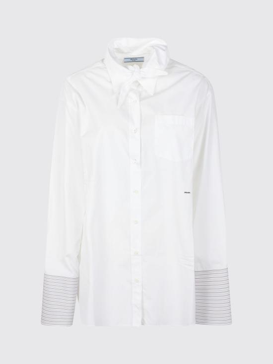 26FW 프라다 오버사이즈 포플린 셔츠 P470JRSOOO6283 F0009 White