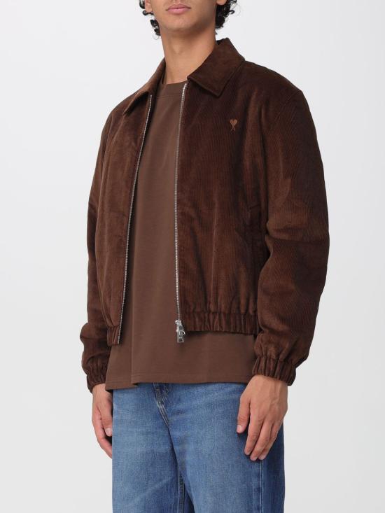 26FW 아미 울 아미 드 꾀흐 패딩 재킷 HJK830CO0089 2221 Brown - AMI