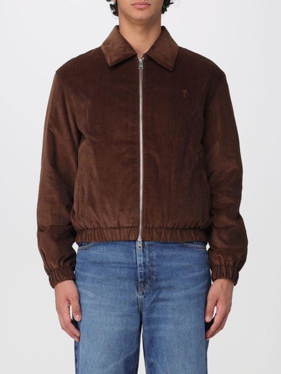 26FW 아미 울 아미 드 꾀흐 패딩 재킷 HJK830CO0089 2221 Brown