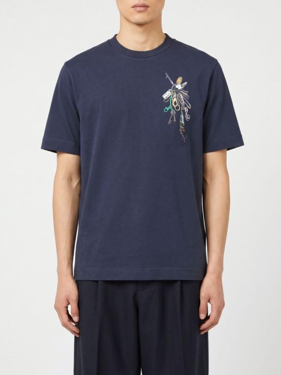 26FW 바버 반팔 티셔츠 MTS1696 NY91 Navy