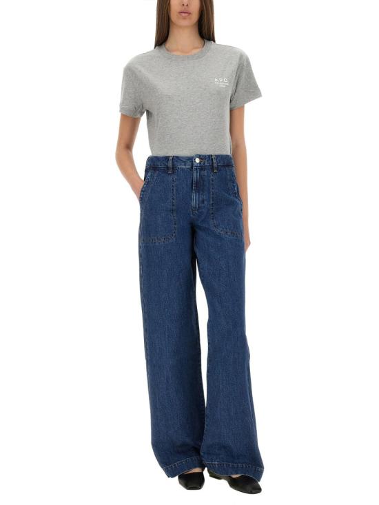 25FW 아페쎄 시사이드 진 COHTD F09085 IAL BLUE - A.P.C.
