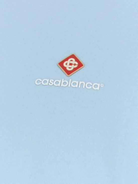 26FW 카사블랑카 반팔 티셔츠 MAW26JTS001 04 Blue - CASABLANCA