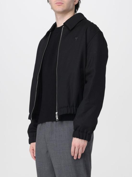 26FW 아미 울 아미 드 꾀흐 패딩 재킷 HJK830WV0216 001 Black - AMI