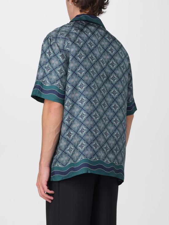 26FW 카사블랑카 반팔 셔츠 MPF26SH003 08 Green - CASABLANCA
