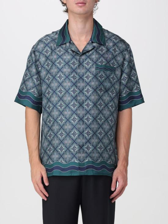 26FW 카사블랑카 반팔 셔츠 MPF26SH003 08 Green
