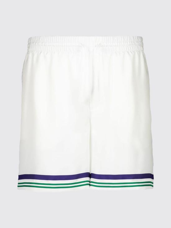 26FW 카사블랑카 숏팬츠 MPF26TR399 01 White - CASABLANCA