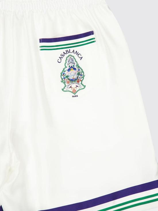 26FW 카사블랑카 숏팬츠 MPF26TR399 01 White - CASABLANCA