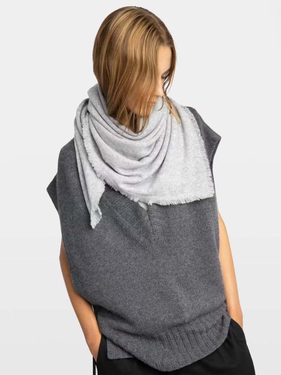  자딕앤볼테르 머플러/스카프 Zadig & Voltaire Stevie Strass 웨스턴 스카프 Gris Chine - ZADIG & VOLTAIRE