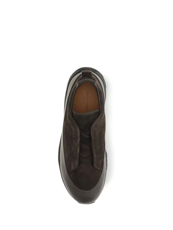 26FW 에르메네질도제냐 스니커즈 RLHNELS7008ZTDM E2 BROWN - ERMENEGILDO ZEGNA