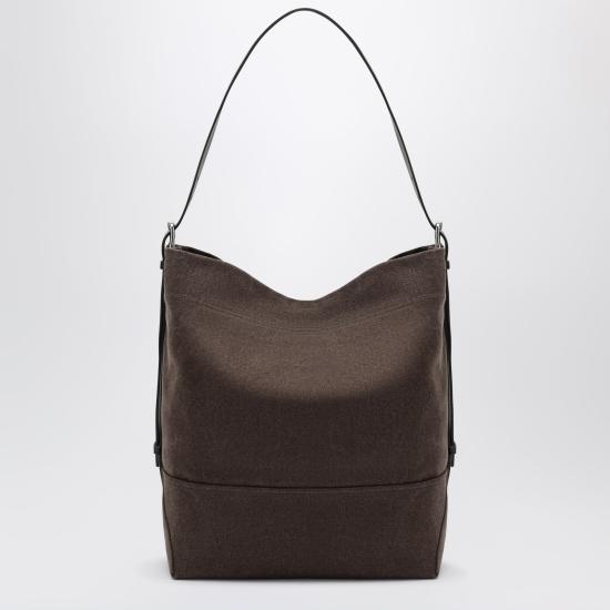 26FW 르메르 코튼 타이 다이 벨티드 토트백 BG0153LF1697 Brown