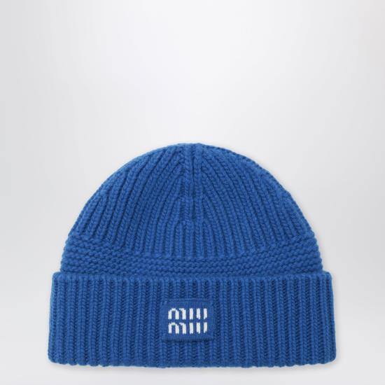 26FW 미우미우 부클레 니트 베레모 5HC5392F8S Blue