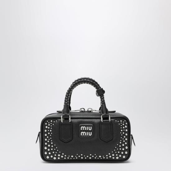 26FW 미우미우 아르카디 로고 토트백 5BB142OB12ZSQ Black