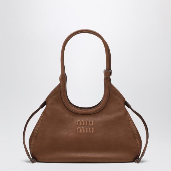26FW 미우미우 아이비 나파 레더 토트백 5BA337OOO2BBL Brown