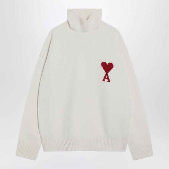 26FW 아미 ADC 터틀넥 스웨터 UKS839018 White
