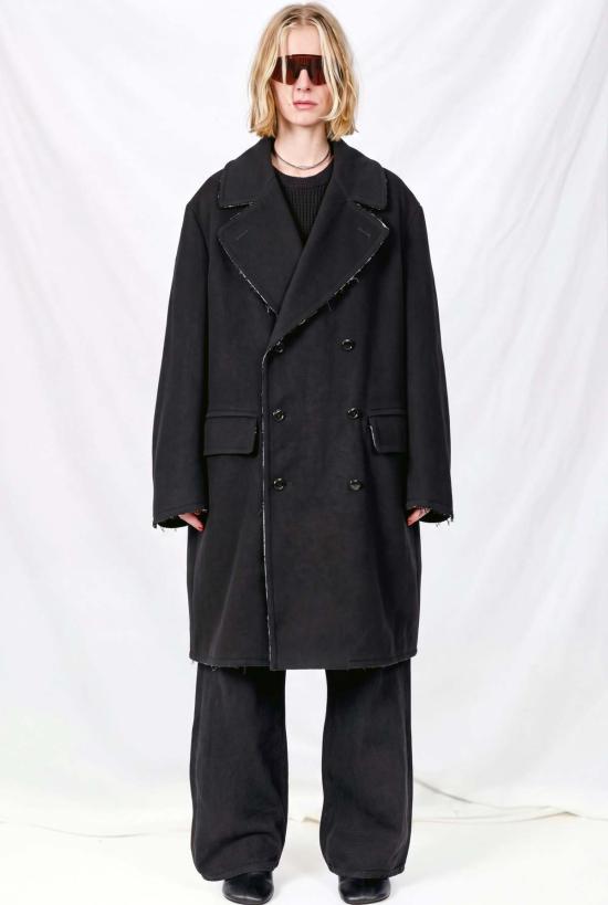  MM6 메종마르지엘라 코트 Mm6 메종 마르지엘라 로우 엣지 울 - MM6 MAISON MARGIELA