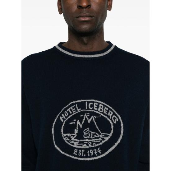26FW 아이스 비 아이스버그 니트웨어 A011 7081 6689 BLUE - ICE B ICEBERG