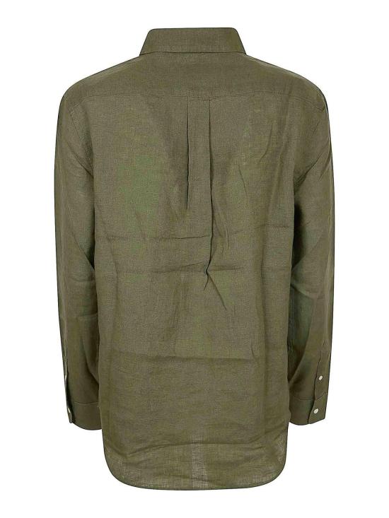25FW 폴로 랄프로렌 포니 자수 리넨 셔츠 (211970730009) 211970730507 DARK GREEN - POLO RALPH LAUREN