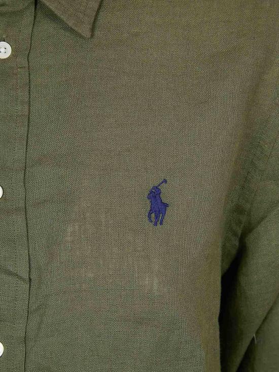 25FW 폴로 랄프로렌 포니 자수 리넨 셔츠 (211970730009) 211970730507 DARK GREEN - POLO RALPH LAUREN