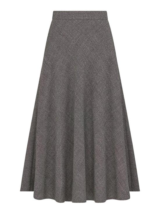  디올 미디 스커트 511J22A11869330 BLACK