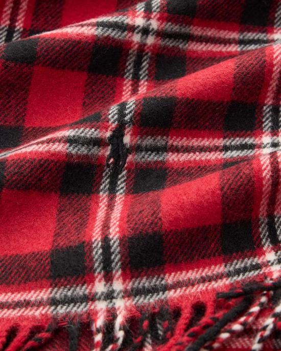 26FW 폴로 랄프로렌 클래식 플래드 스카프 449959354017 RED BLACK - POLO RALPH LAUREN