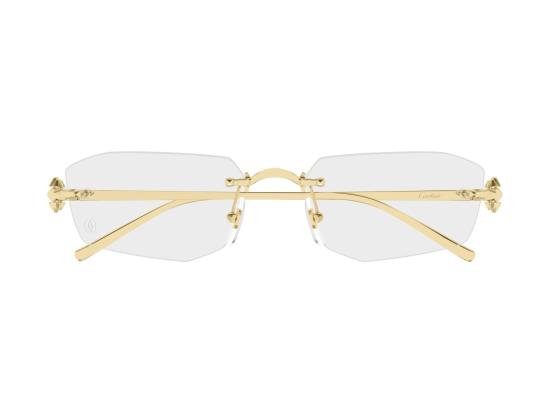 26FW 까르띠에 선글라스 골드 Ct0683o 테 없는 각진 스터드 안경 - CARTIER