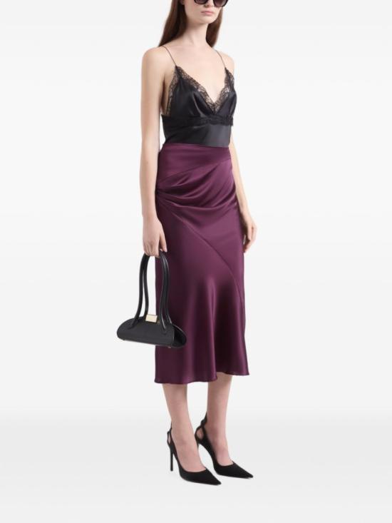 26FW 니나리찌 스커트 26ACJU017 SE1415 U3139 Burgundy - NINA RICCI