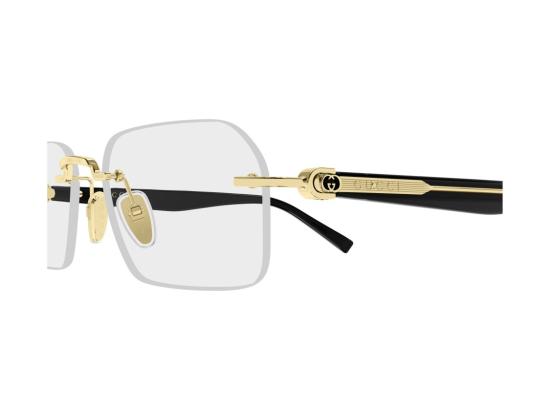26FW 구찌 선글라스 골드 GG2260O 테 없는 직사각형 안경 - GUCCI