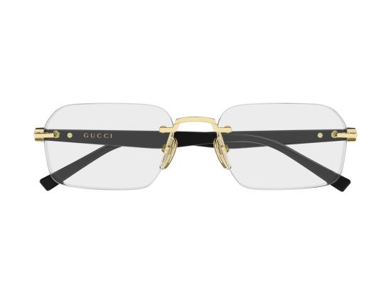 26FW 구찌 선글라스 골드 GG2260O 테 없는 직사각형 안경 - GUCCI
