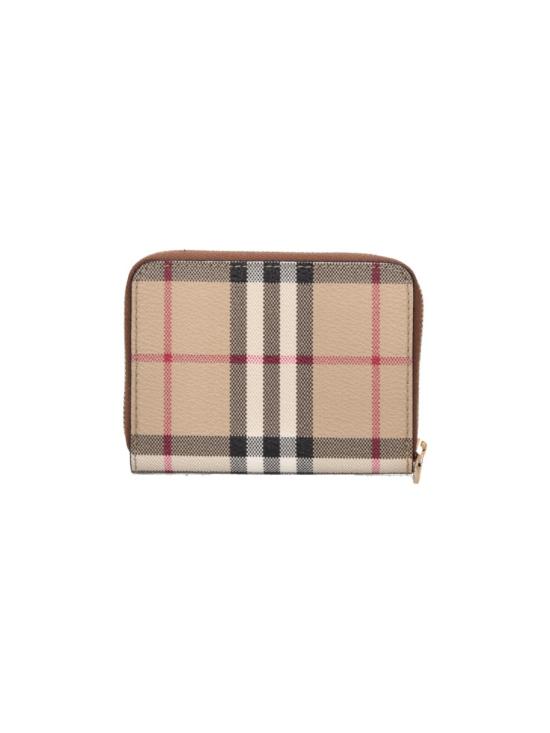 26FW 버버리 스몰 체크 집 어라운드 월렛 8109810A9534 Neutrals