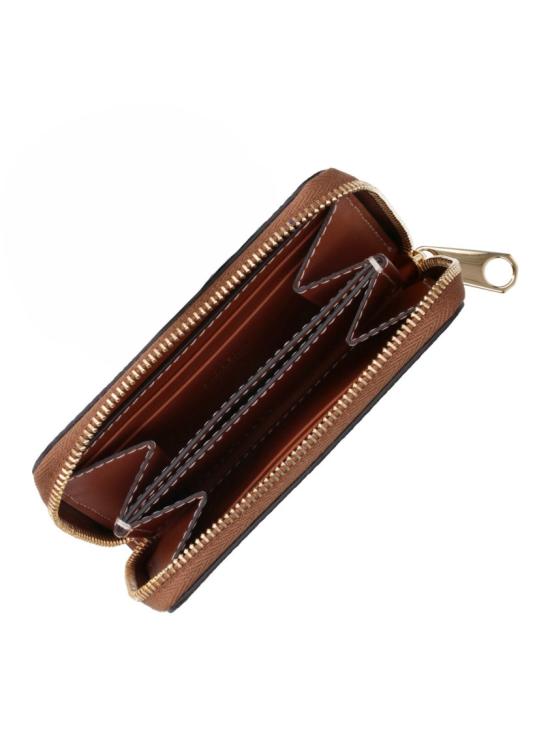 26FW 버버리 스몰 체크 집 어라운드 월렛 8109810A9534 Neutrals - BURBERRY