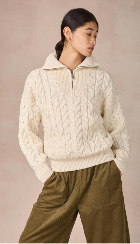  Ireland's Eye Knitwear 스웨터 아일랜드 아이 니트웨어 제시카 아란 하프 집업