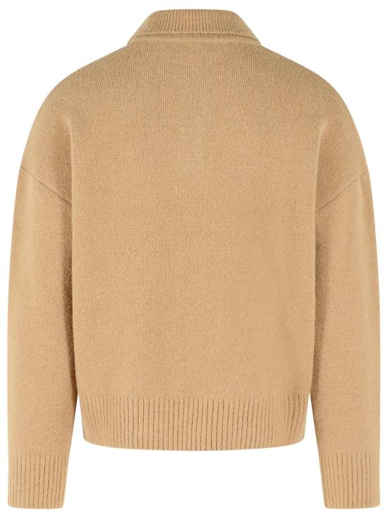 26FW 아미 ADC 알파카 폴로 스웨터 UPL408 KN0135A278 Beige - AMI