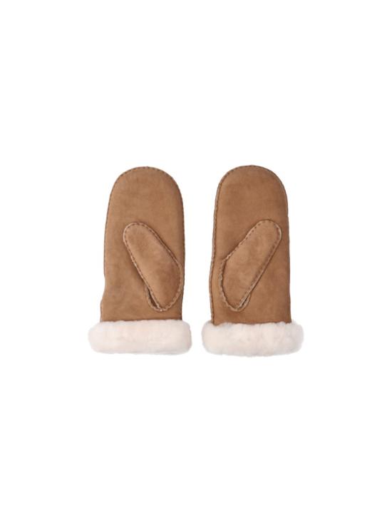 26FW 어그 셔링 자수 미튼 장갑 20932CHE Brown - UGG