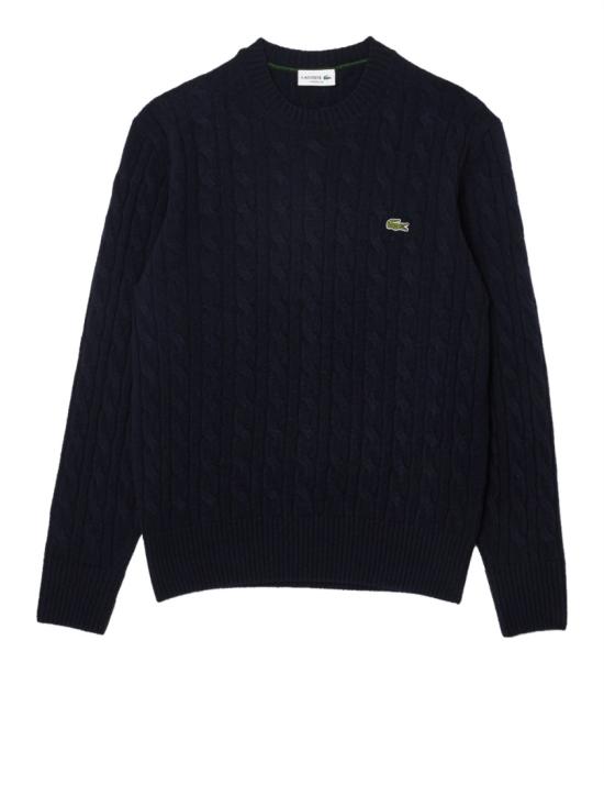 26FW 라코스테 케이블 크루넥 울 니트 AH2924166 Black